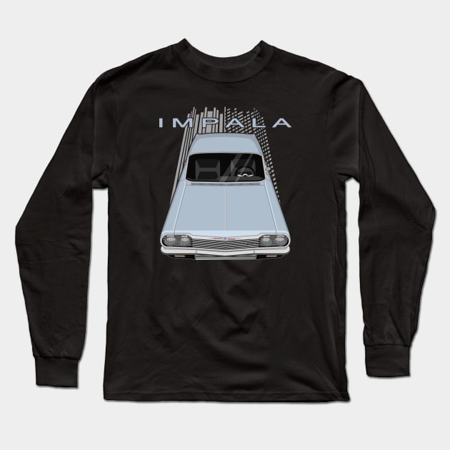 Chevrolet Impala SS 1964 - silver blue Long Sleeve T-Shirt by V8social